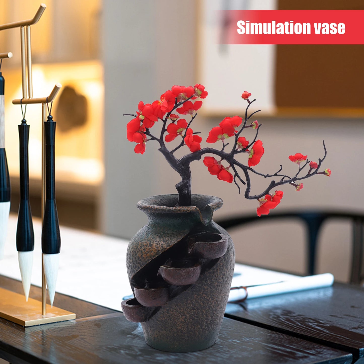110V Flower with Fountain Indoor FengShui