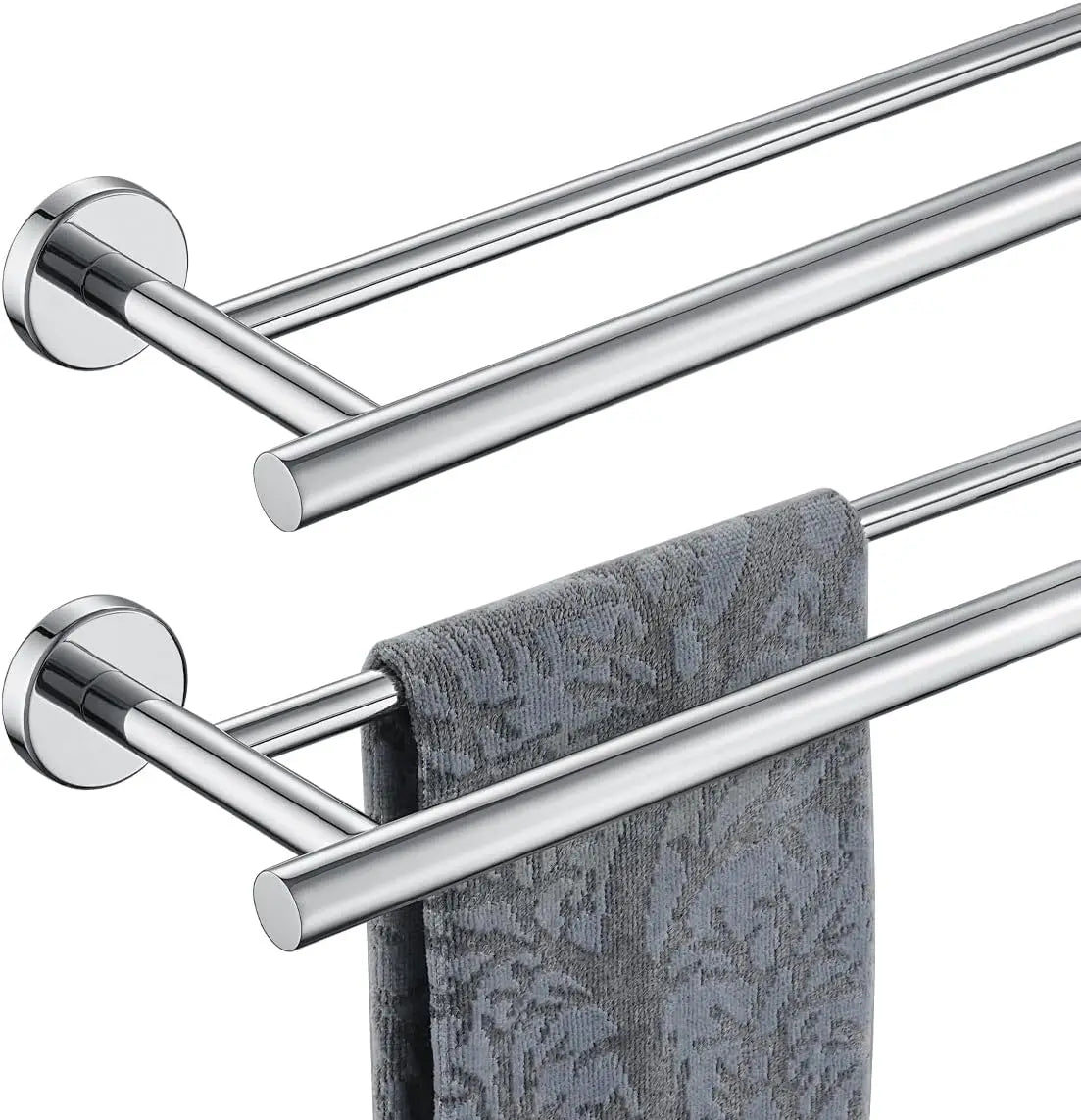 0.8mm Double Towel Rack 33 in Total Length 2 Pack,