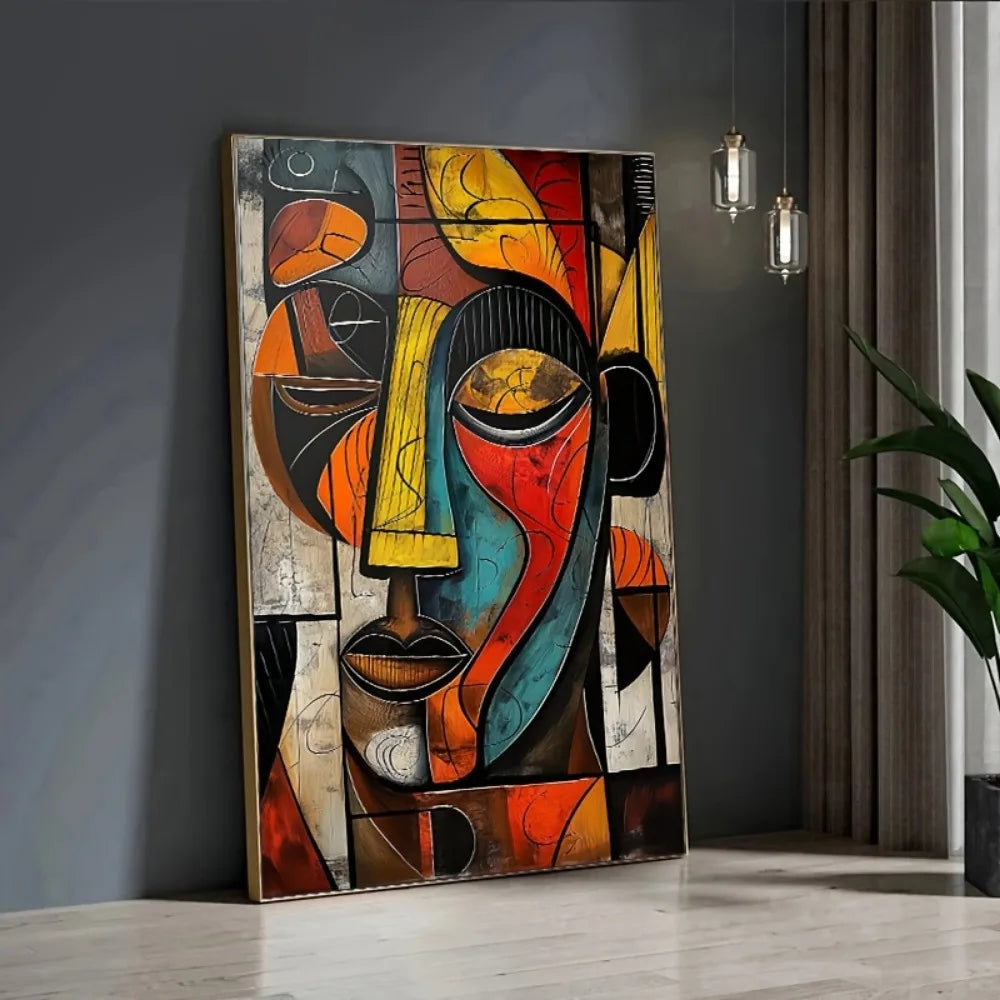 Abstract African art canvas print, frameless wall art