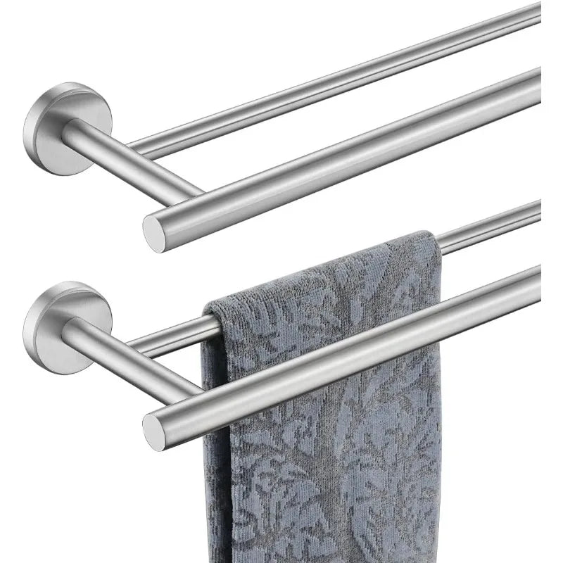 0.8mm Double Towel Rack 33 in Total Length 2 Pack,