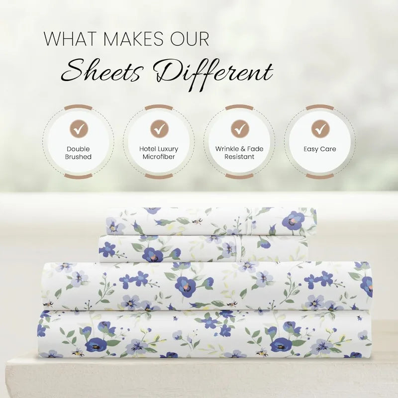 4 Piece Queen Sheet Set, Sleep Better Than Ever Ultra-Soft Cooling