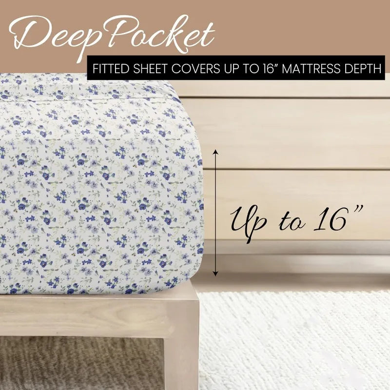 4 Piece Queen Sheet Set, Sleep Better Than Ever Ultra-Soft Cooling