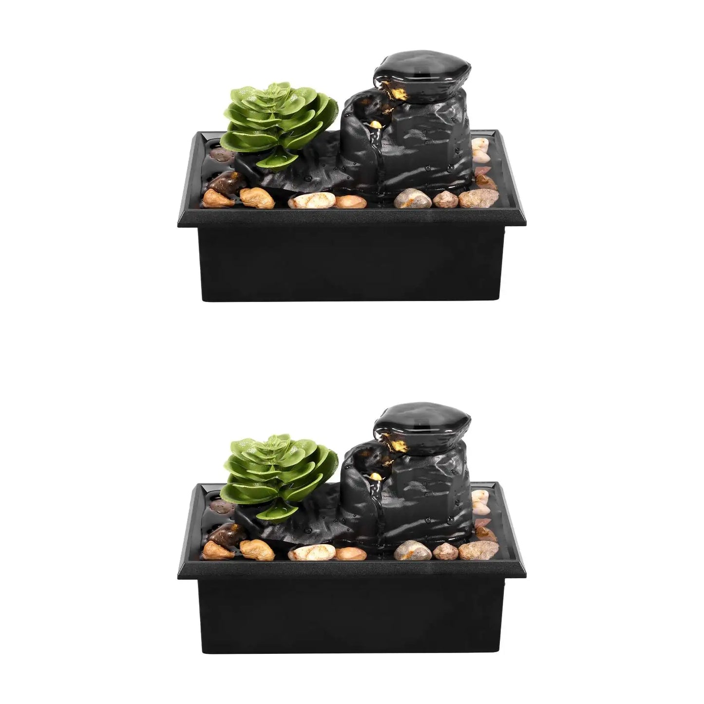 Fountain with Light Battery/USB Operated Mini Indoor Water Fountain