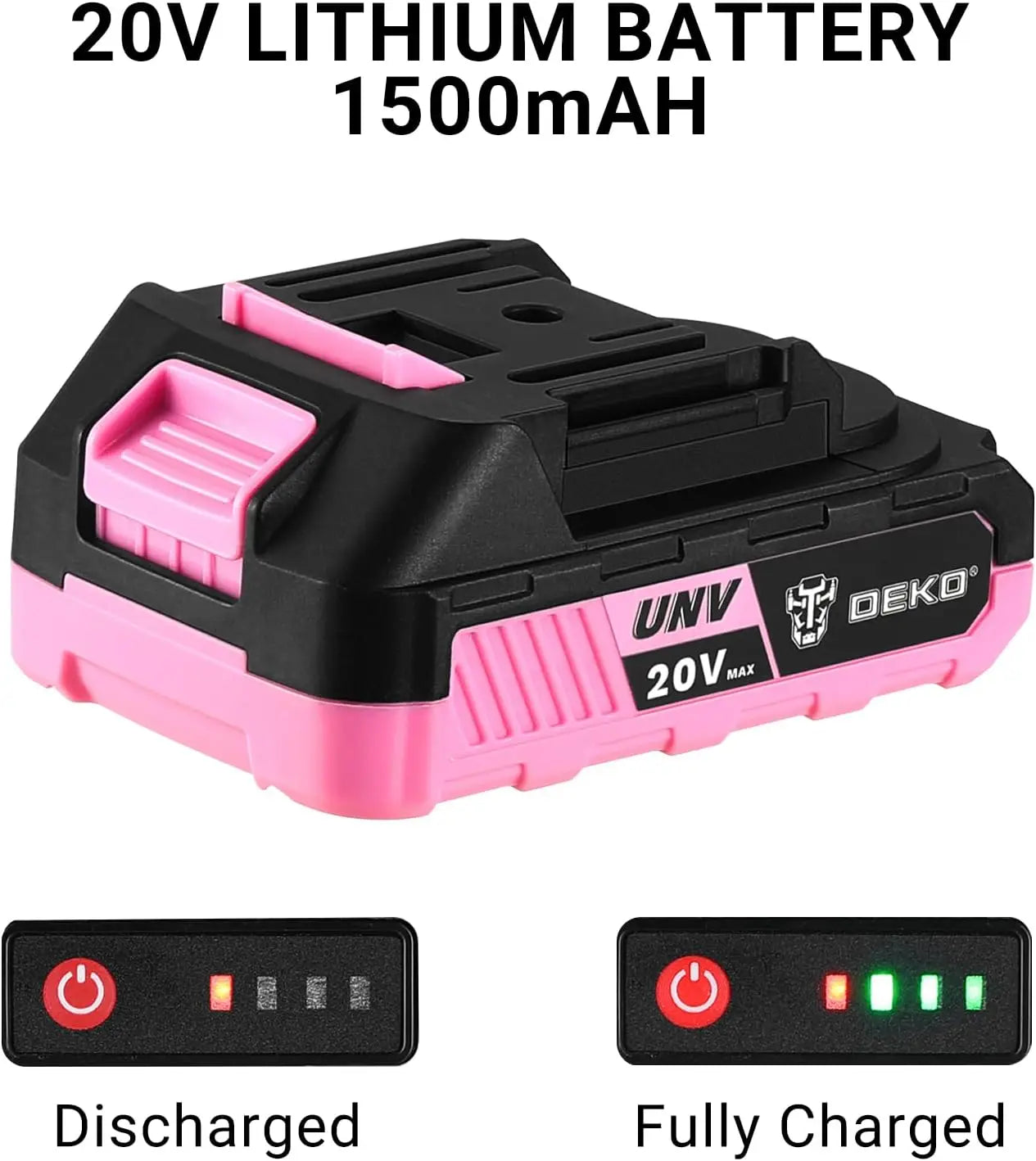 Pink Cordless Drill 20V Electric Power for Women