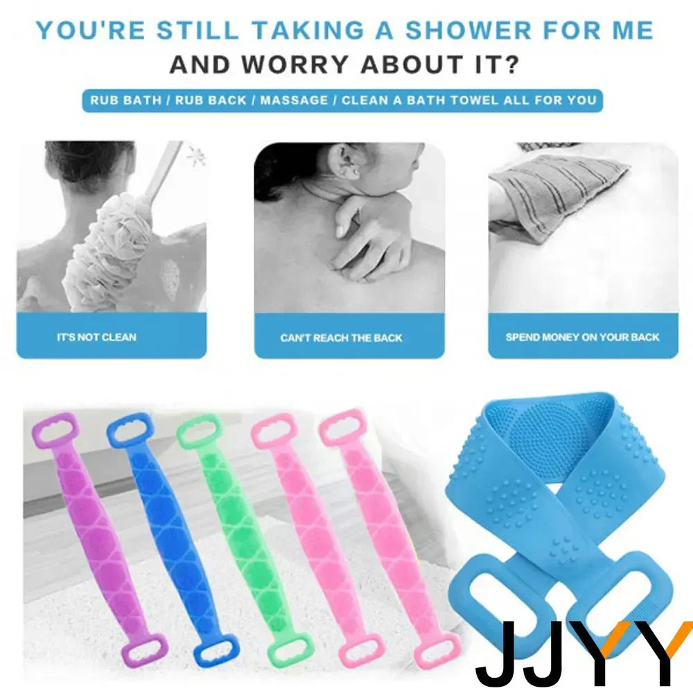 Silicone Bath Long Back Scrubber for Body Massage Exfoliating