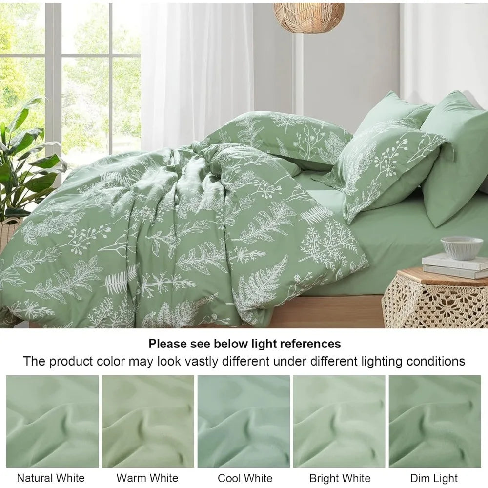 7 Pieces California King Bed in A Bag, Ultra Soft Comforter Set & Sheet Set, Reversible.
