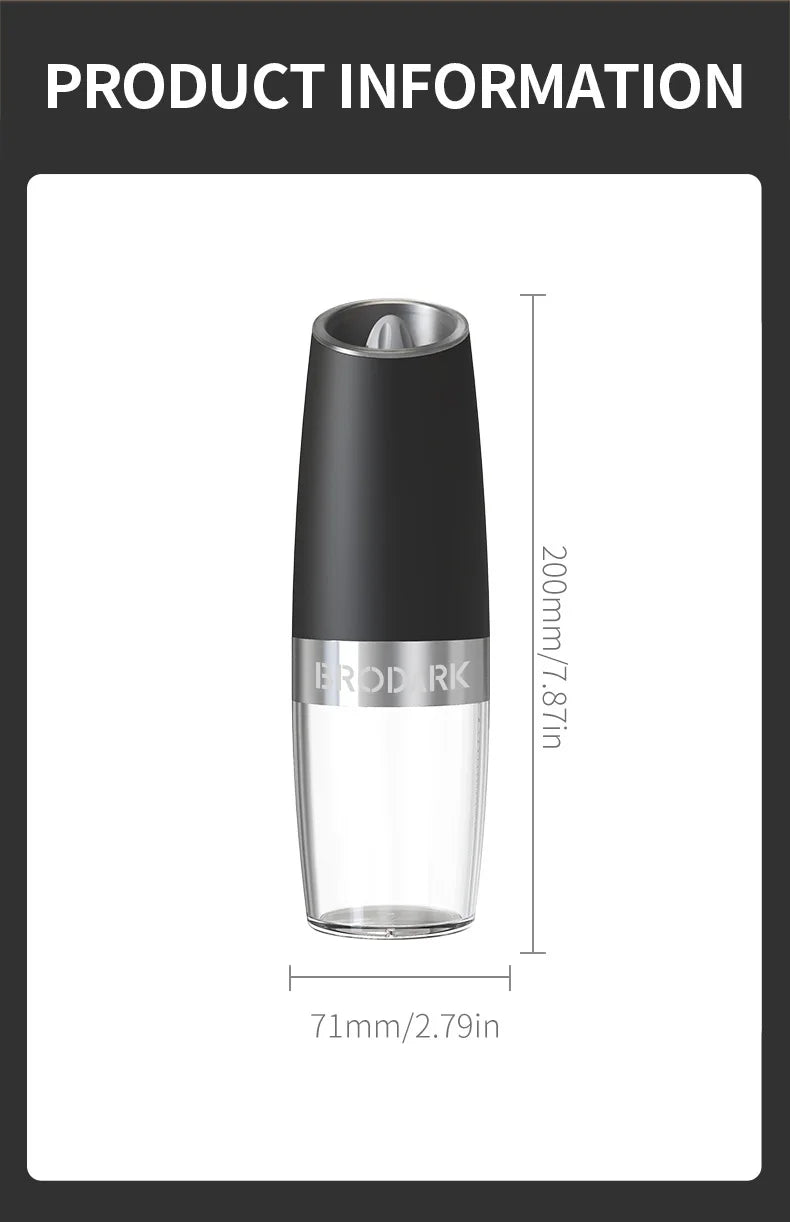 Electric Salt And Pepper Grinder Set, Battery Powered