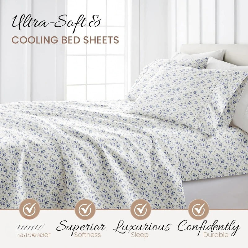 4 Piece Queen Sheet Set, Sleep Better Than Ever Ultra-Soft Cooling