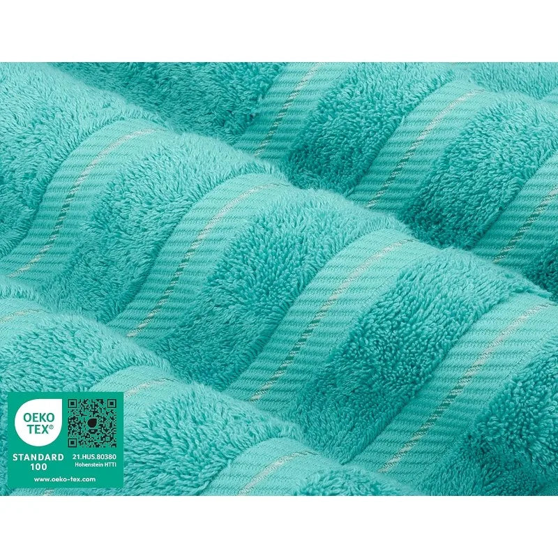 Luxury 6 Piece Towel Set, 2 Bath Towels 2 Hand Towels 2 Washcloths,100% Cotton Turkish
