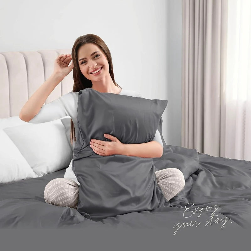 Luxury 6 Piece Bed Sheets for Queen Size Bed & Pillowcase Set, Wrinkle Free
