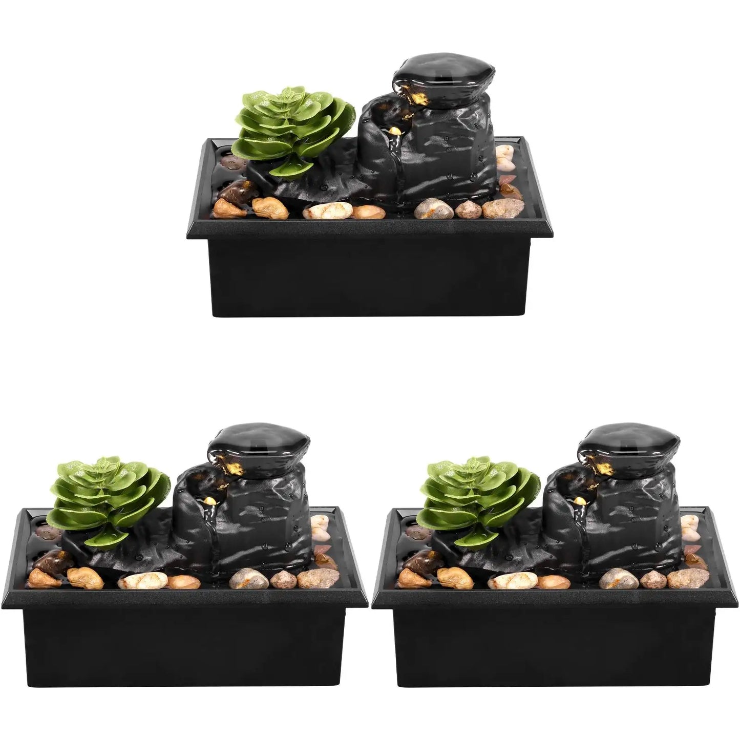 Fountain with Light Battery/USB Operated Mini Indoor Water Fountain