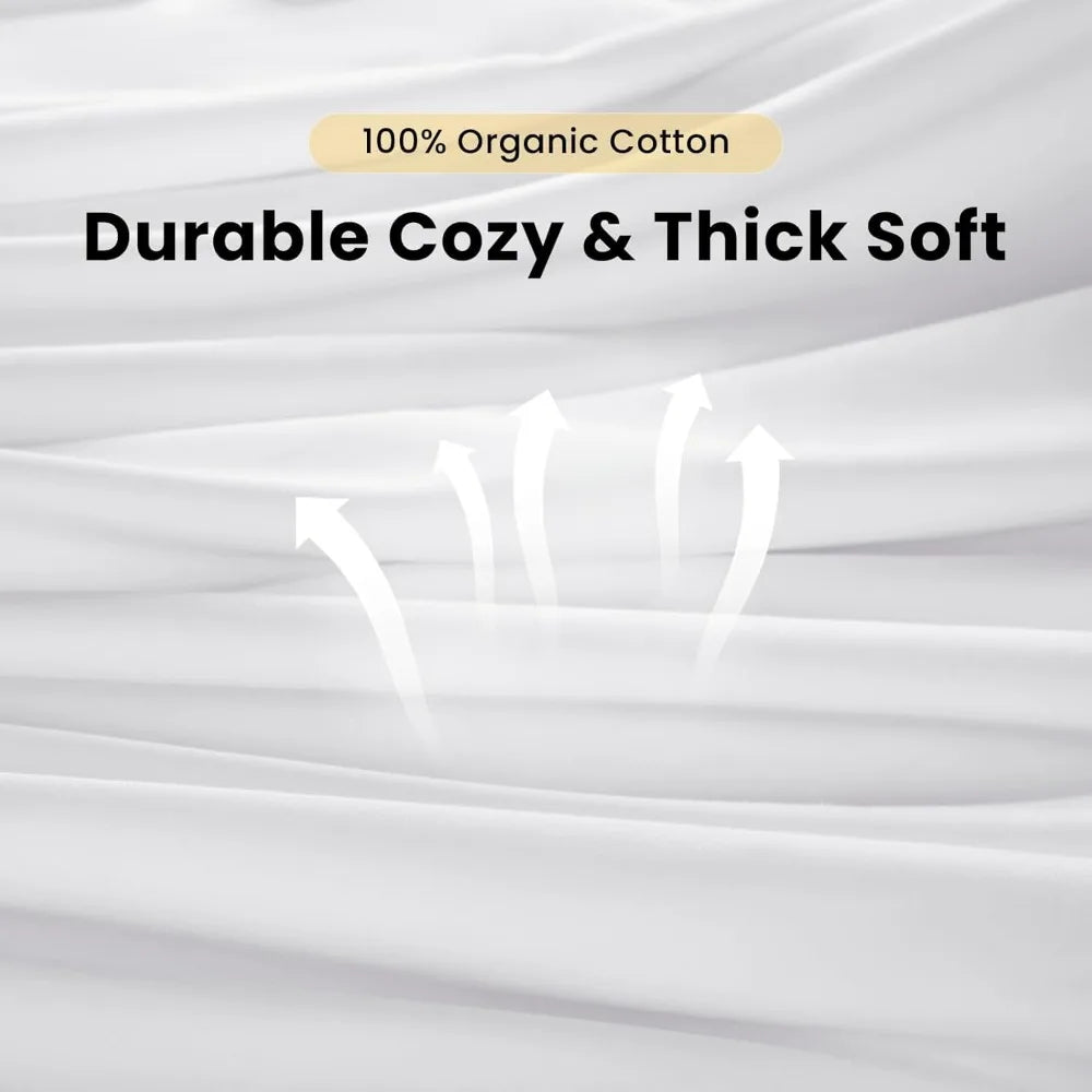 100% Egyptian Cotton, 1200 Thread Count King Size Sheets Set,16 inches Deep Pocket, All Season