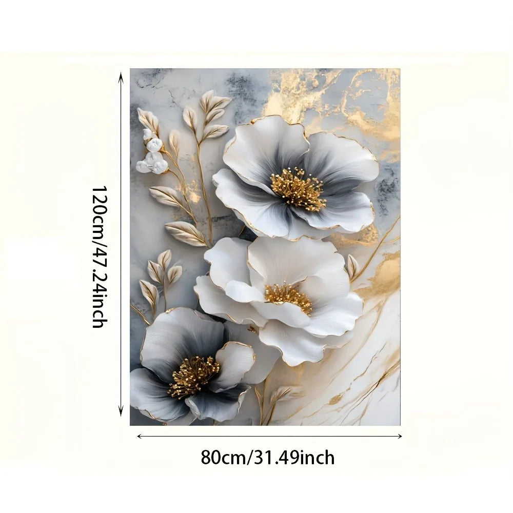 Modern luxury floral canvas mural, suitable for bedroom and living room decoration