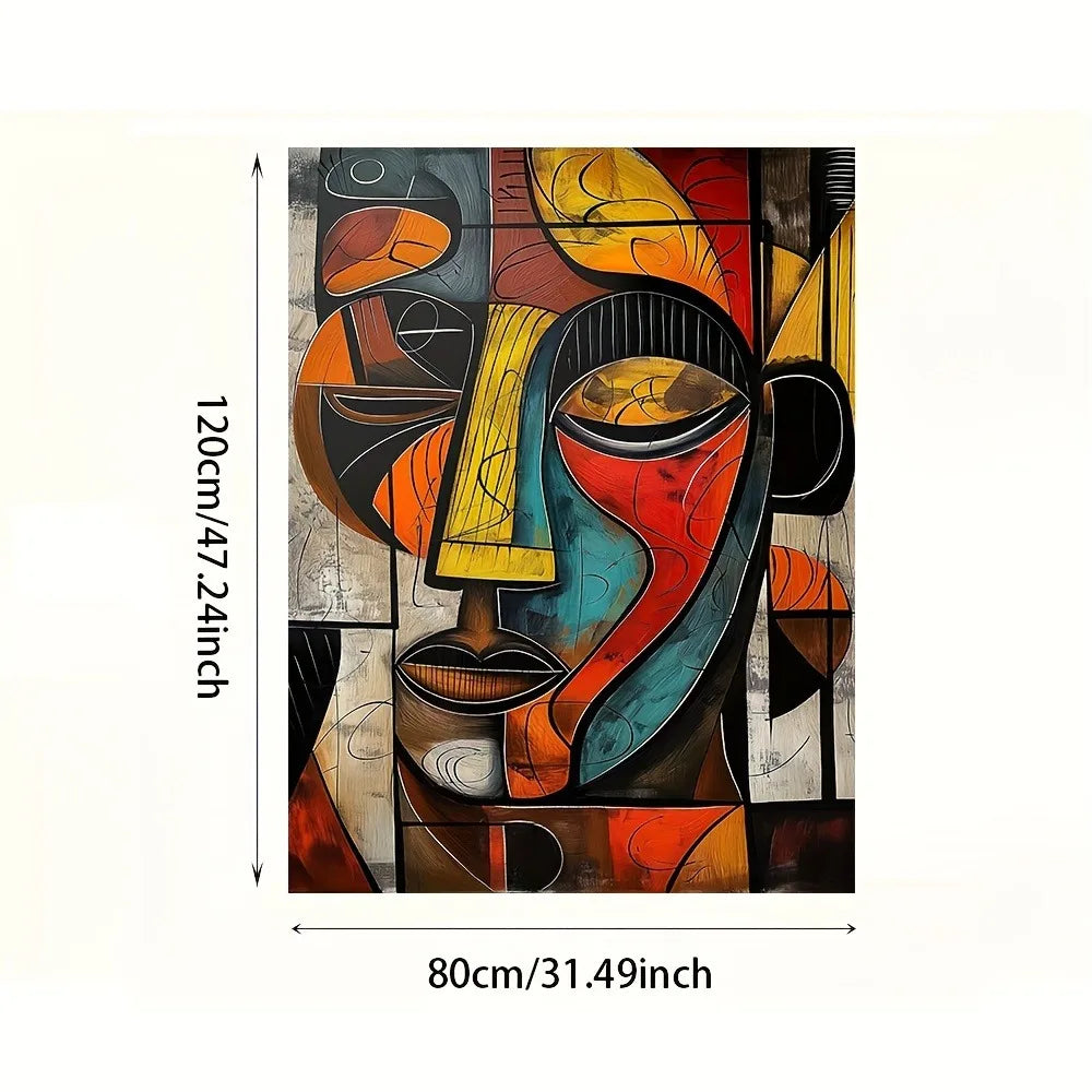 Abstract African art canvas print, frameless wall art