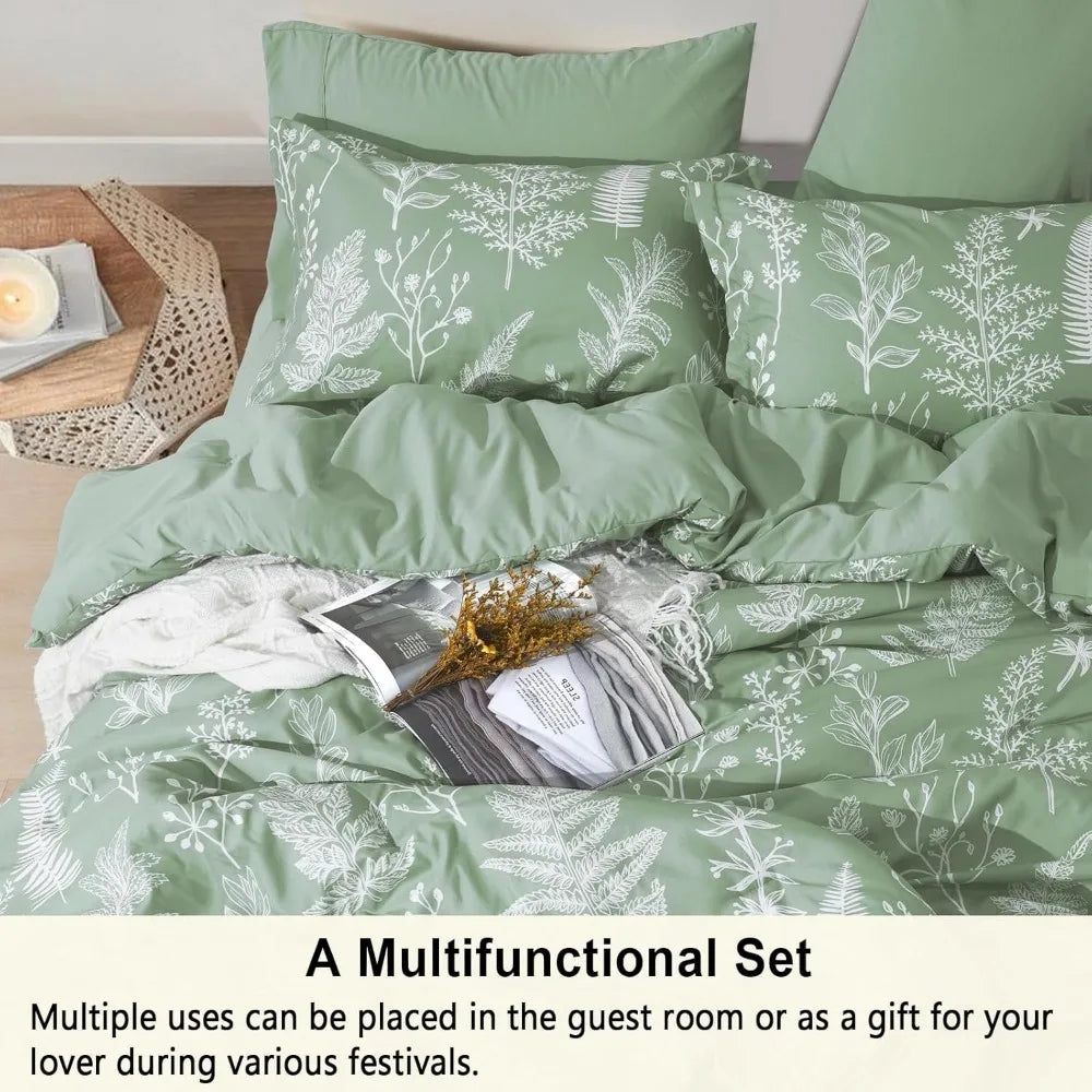 7 Pieces California King Bed in A Bag, Ultra Soft Comforter Set & Sheet Set, Reversible.