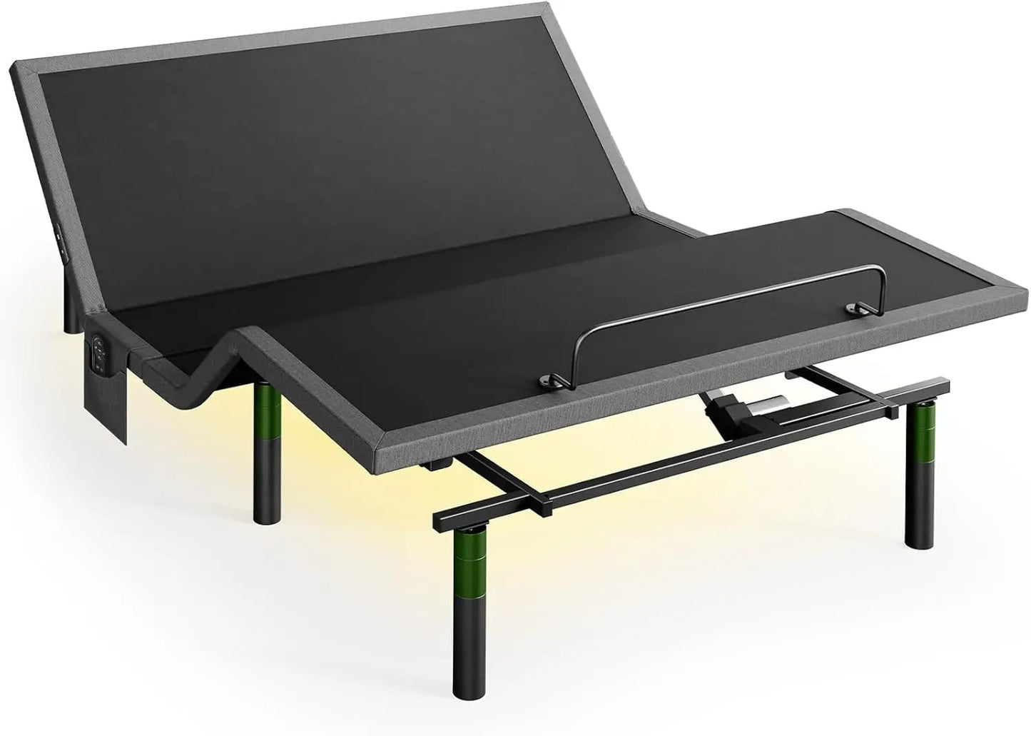 Queen Adjustable Bed Base Frame, 4 USB Ports, Wireless Remote Control.