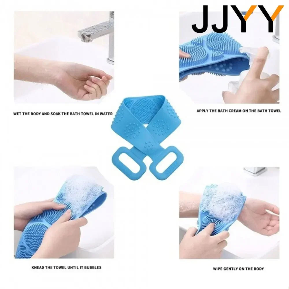 Silicone Bath Long Back Scrubber for Body Massage Exfoliating