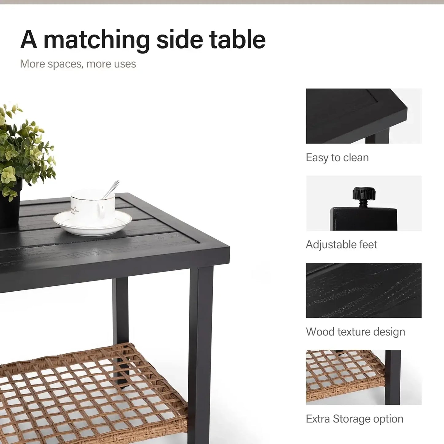 3 Pieces Rocking Bistro Set