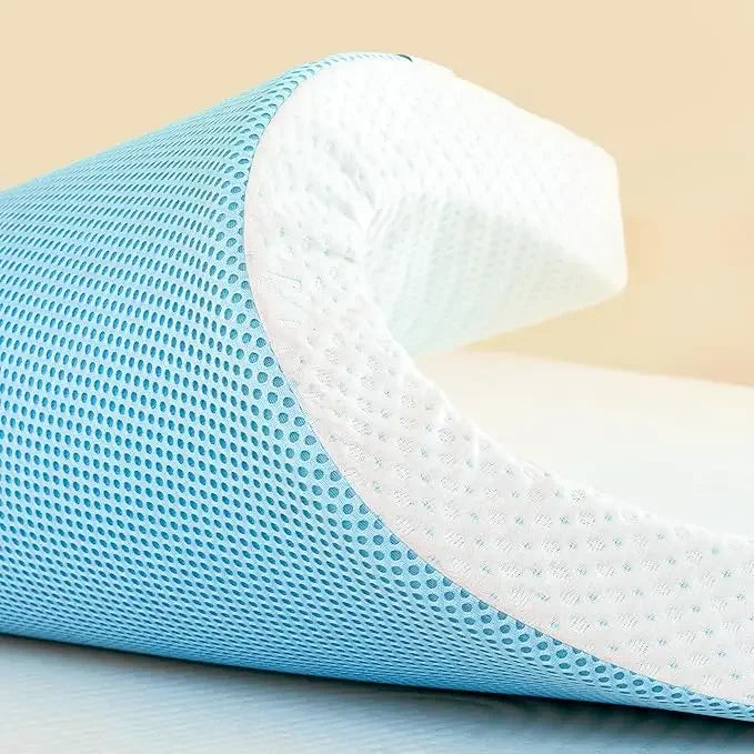 4 Inch Gel-Infused Memory Foam Mattress Cooling Bed Topper Pad Removable Fitted Cover Ventilated Design