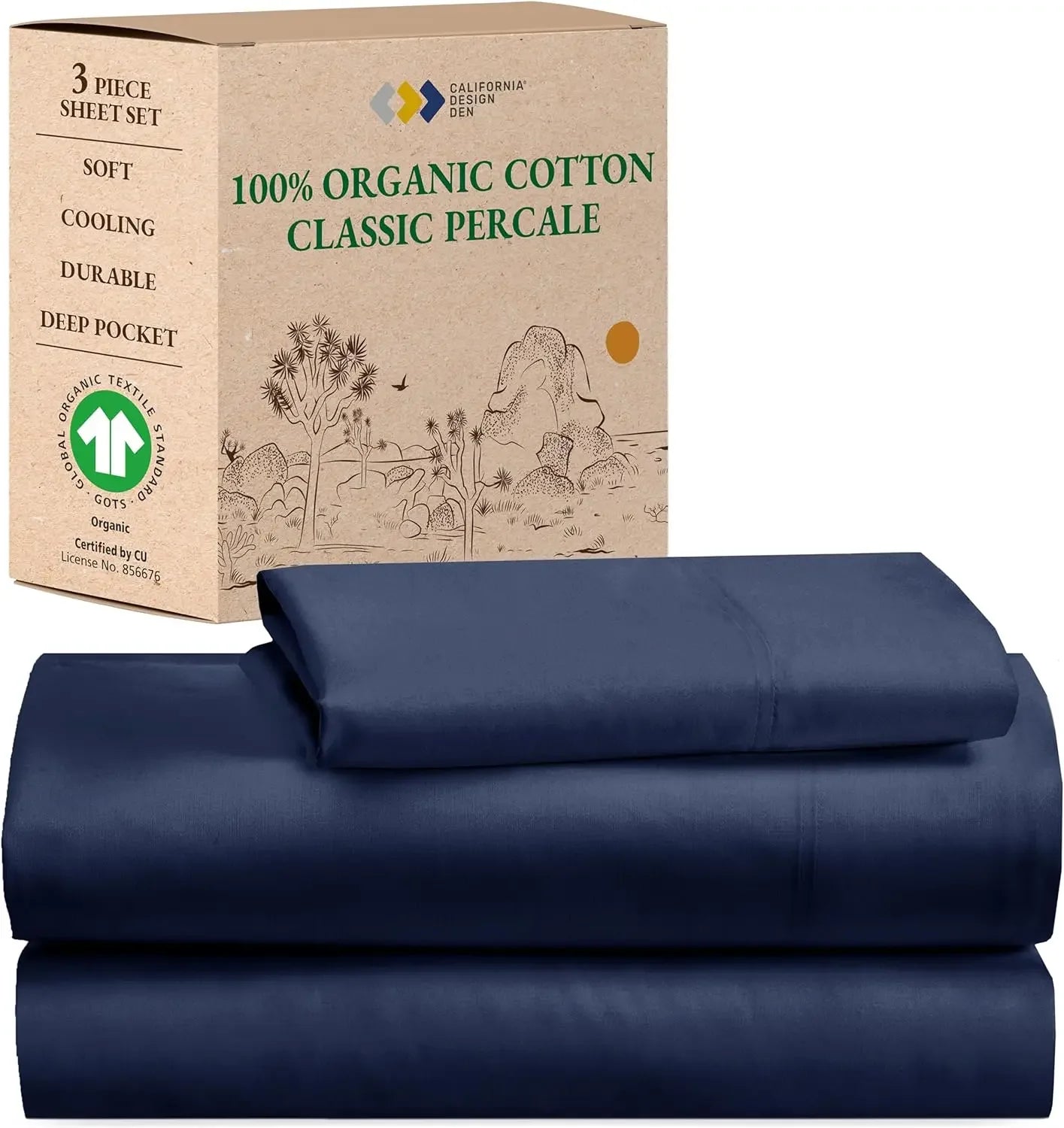 Soft Cooling Sheets King Size Sheets Deep Pockets 100% Organic Cotton