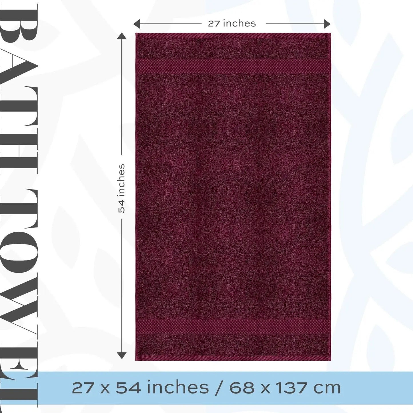 Absorbent Large Set of 4 Ultra Soft 700 GSM Cotton Quick Dry Bath Towels