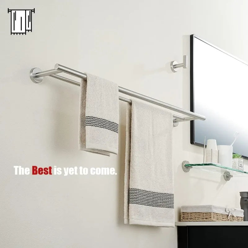 0.8mm Double Towel Rack 33 in Total Length 2 Pack,