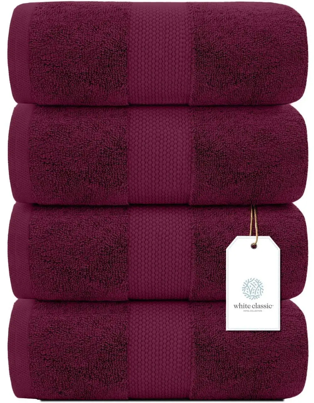 Absorbent Large Set of 4 Ultra Soft 700 GSM Cotton Quick Dry Bath Towels