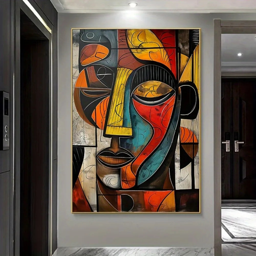 Abstract African art canvas print, frameless wall art