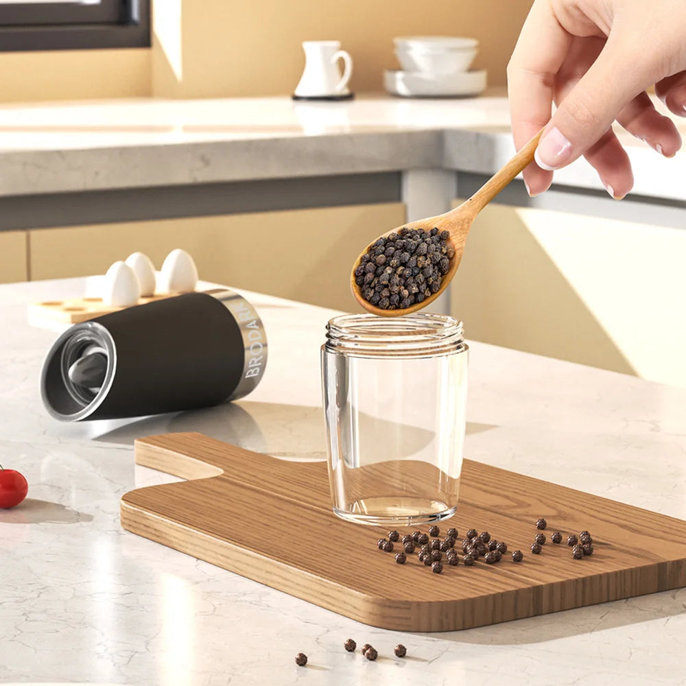 Electric Salt And Pepper Grinder Set, Battery Powered
