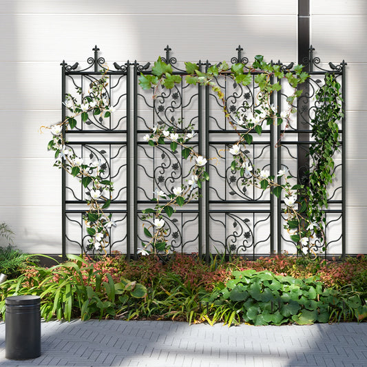71 inch Garden Trellis, Outdoor Metal Fence Lattice Panel  for Climbing Plant Flower