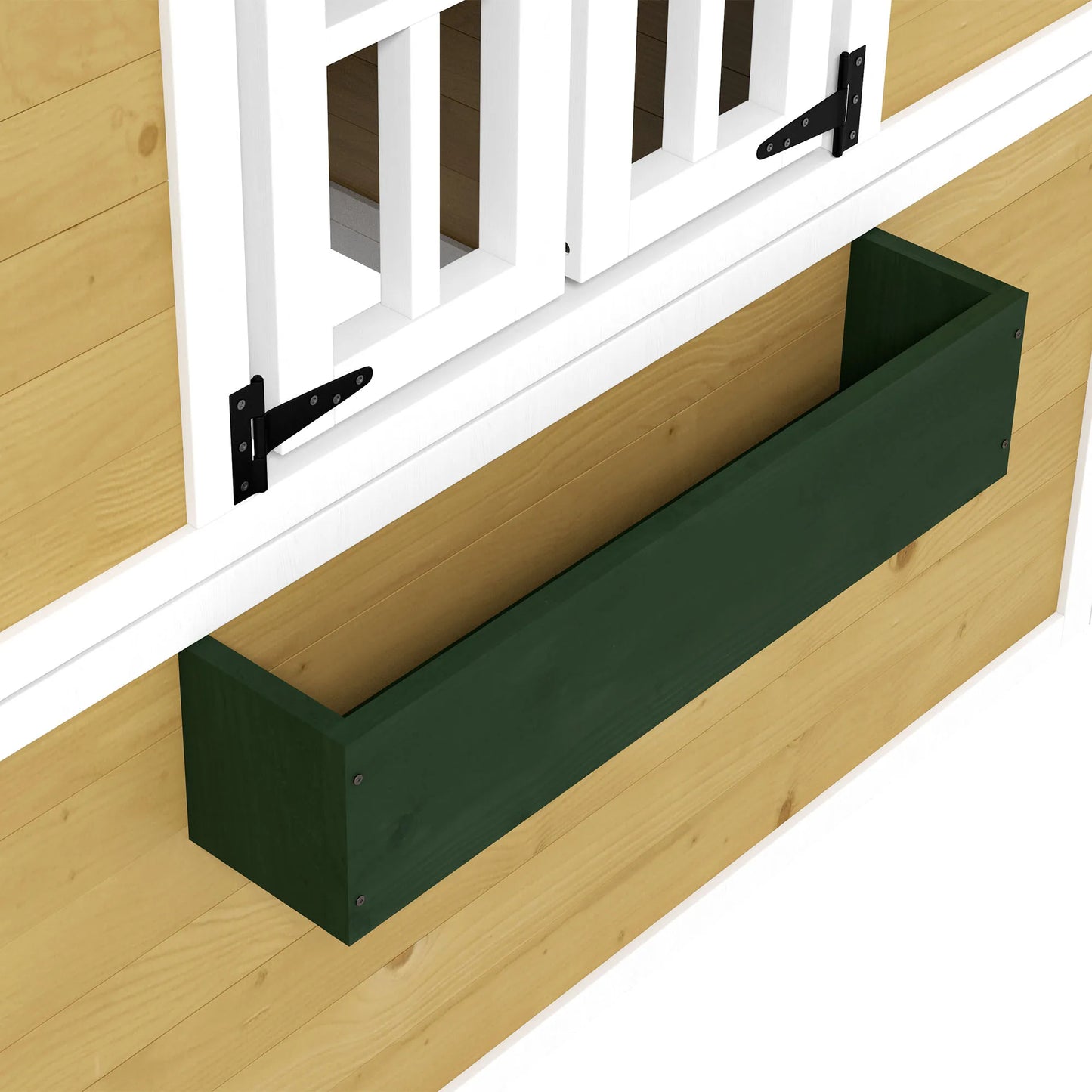Playhouse for Kids Outdoor with Doors, Windows, Planter Pots and Boxes for Toddlers 3-8 Years