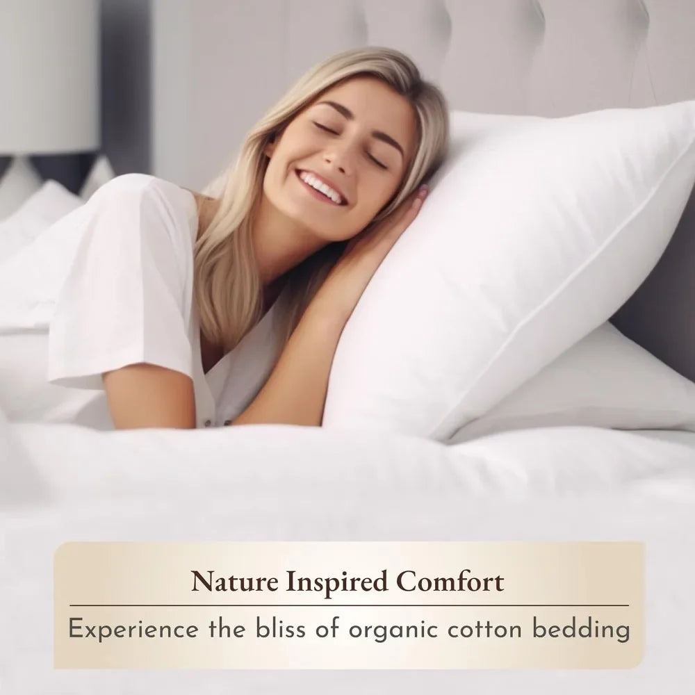 Soft Cooling Sheets King Size Sheets Deep Pockets 100% Organic Cotton