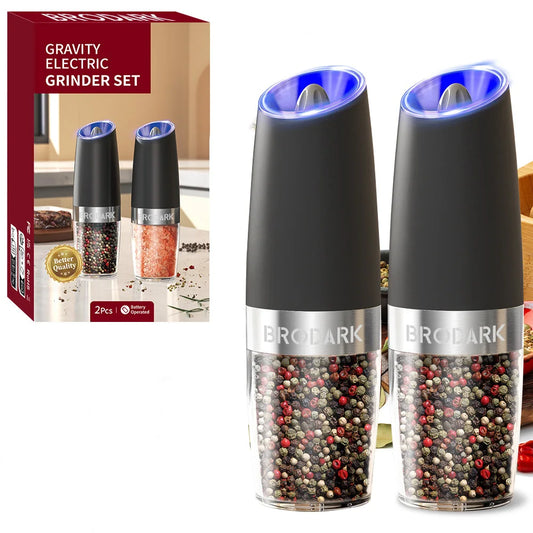 Electric Salt And Pepper Grinder Set, Battery Powered