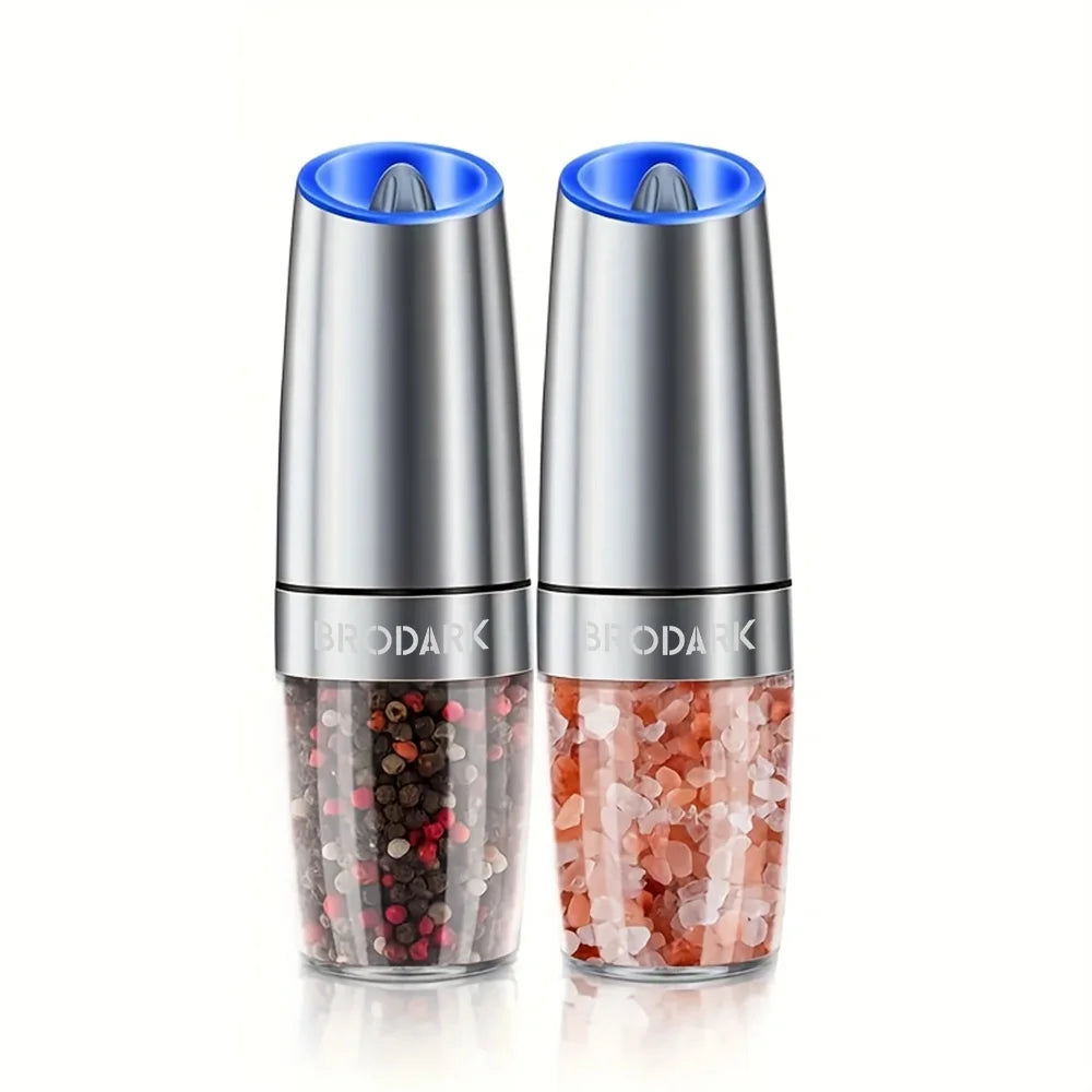 Electric Salt And Pepper Grinder Set, Battery Powered