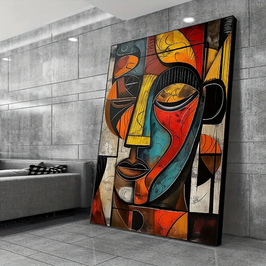 Abstract African art canvas print, frameless wall art