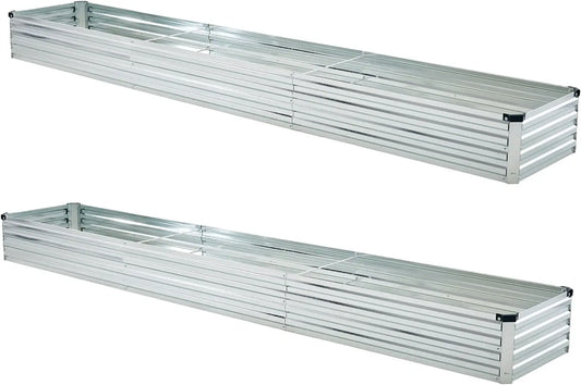 Galvanized Metal Raised Garden Bed Planter Box