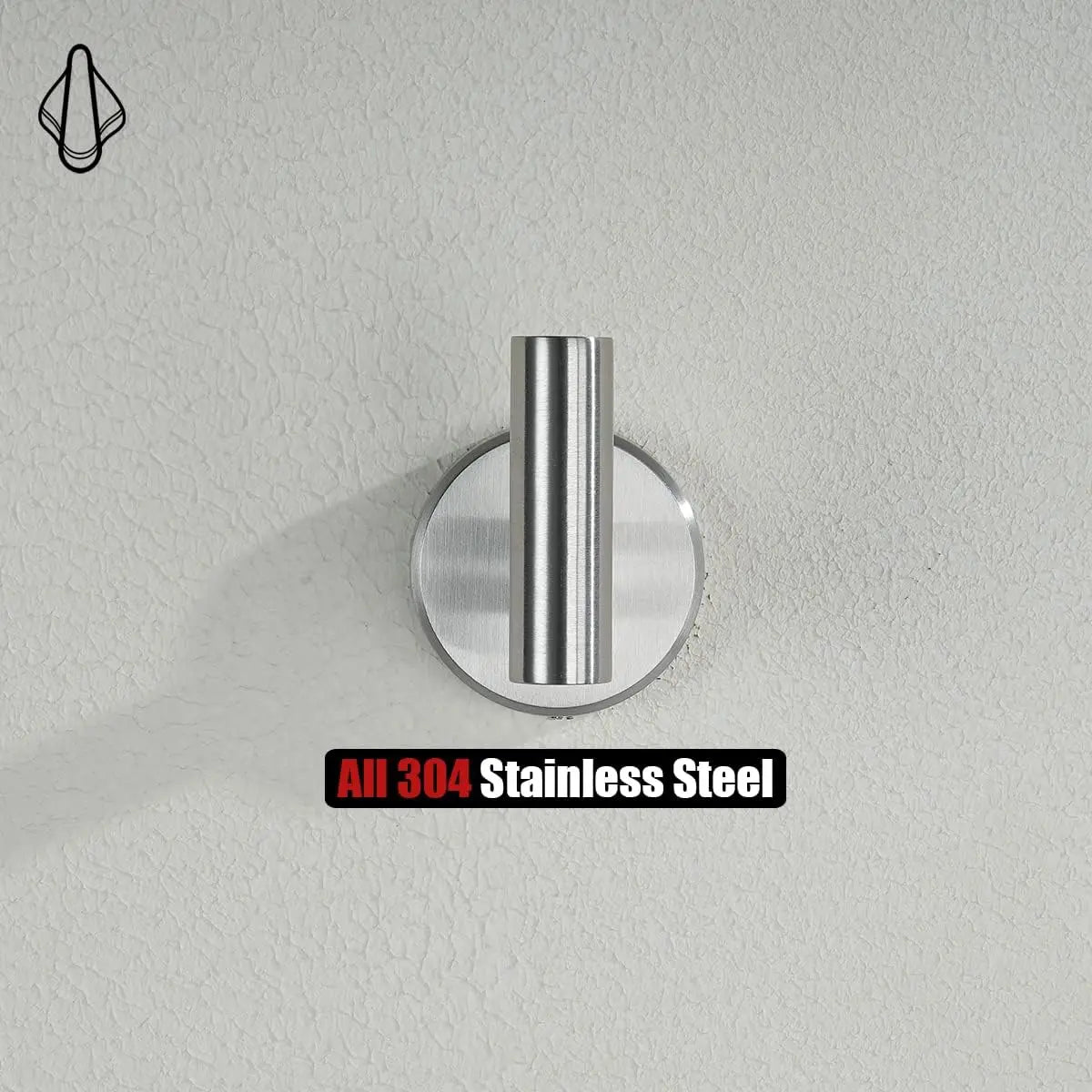 Bath Hardware Towel Bar Accessory Set, 5-Piece Brushed Finished Wall Mount