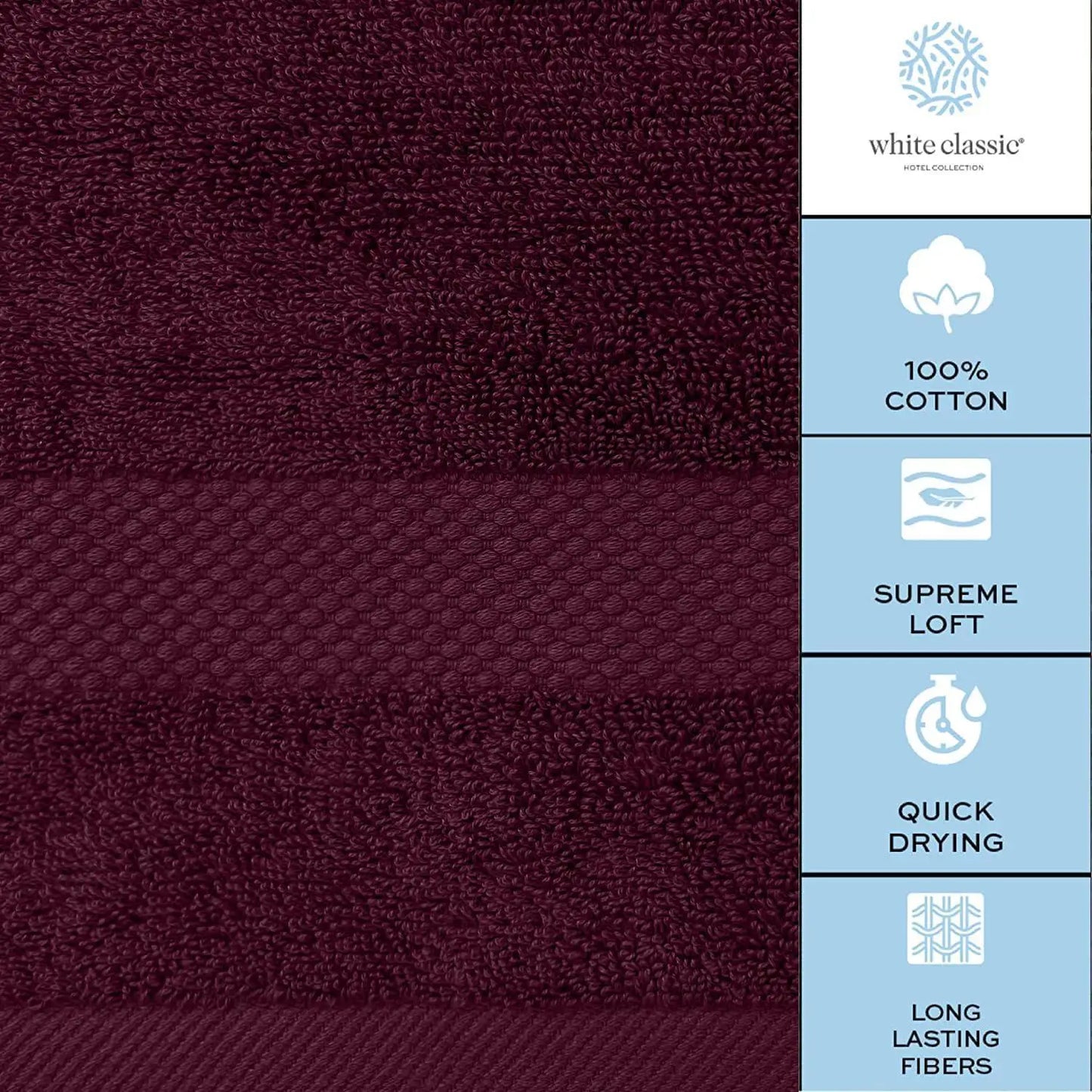 Absorbent Large Set of 4 Ultra Soft 700 GSM Cotton Quick Dry Bath Towels