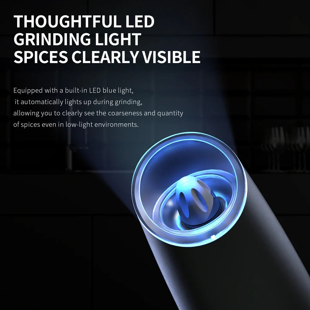Electric Salt And Pepper Grinder Set, Battery Powered